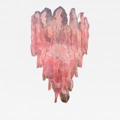 Contemporary Venetian Pink FIAMME Flames Murano Glass Chandelier - 4603187