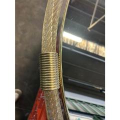 Contemporary Venetian Wall Mirror With Gold Torchon Torciglione Murano Glass - 4385677