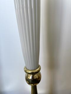 Contemporary Venitian Brass Murano Glass Floor Lamp Italy - 2487054