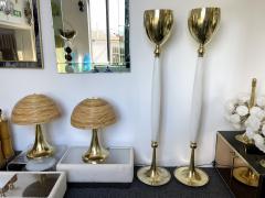 Contemporary Venitian Brass Murano Glass Floor Lamp Italy - 2487063