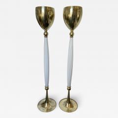 Contemporary Venitian Brass Murano Glass Floor Lamp Italy - 2494162