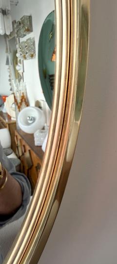 Contemporary Wall Mirror with Brass Circles Italian Craftsmanship - 4510774