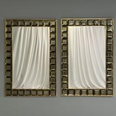 Contemporary Wall Mirrors Bronze Faceted Square Murano Glass Italy 2023 - 3439635