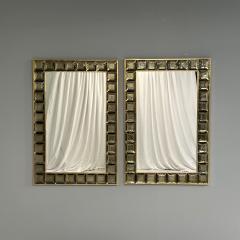 Contemporary Wall Mirrors Bronze Faceted Square Murano Glass Italy 2023 - 3439638