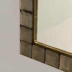 Contemporary Wall Mirrors Bronze Faceted Square Murano Glass Italy 2023 - 3439642
