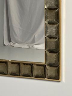 Contemporary Wall Mirrors Bronze Faceted Square Murano Glass Italy 2023 - 3439645