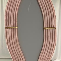 Contemporary Wavy Wall Mirrors Pink Murano Glass Brass Italy 2023 - 3441251