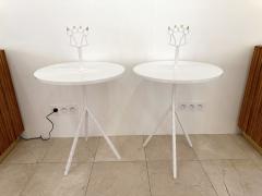 Contemporary White Lacquered and Brass Bastard Table Italy - 3156061