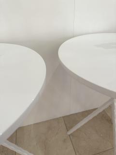 Contemporary White Lacquered and Brass Bastard Table Italy - 3156066