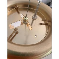 Contemporary White and Amber Spots Sphere Pendant Light in Murano Glass - 4302708