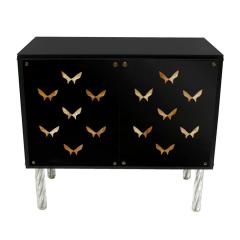 Contemporary Wood and Dark Glass Pair of Sideboards Designed by L A Studio - 1890709