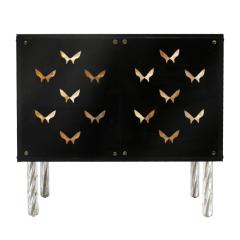 Contemporary Wood and Dark Glass Pair of Sideboards Designed by L A Studio - 1890712