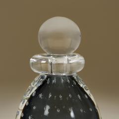 Contemporary grey black Murano Bullicante tall perfume bottle - 2756520