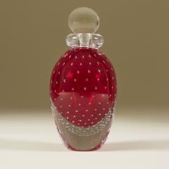 Contemporary red Murano bullicante tall perfume bottle - 2718485