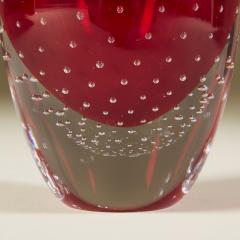 Contemporary red Murano bullicante tall perfume bottle - 2718486