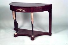 Continental Baltic Mahogany and Gilt Console Table - 1428684