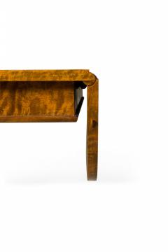 Continental Baltic Style Drop Leave Burl Wood Veneer Dining Conference Table - 2800685