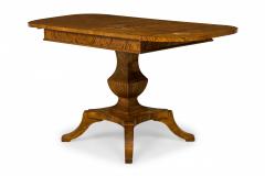 Continental Baltic Style Drop Leave Burl Wood Veneer Dining Conference Table - 2800686