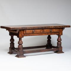 Continental Baroque Style Walnut Console Table - 3071382