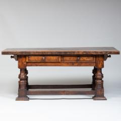 Continental Baroque Style Walnut Console Table - 3071409