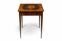 Continental Biedermeier Inlaid Burl Veneer Side Table - 4169263