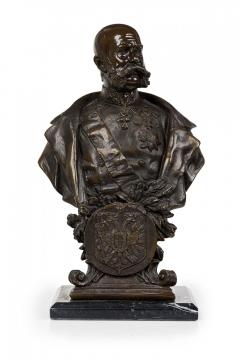 Continental Bronze Bust of a Mustachioed Dignitary Military Officer - 4199790
