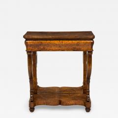 Continental Burl Elm Console Table with Mirror Back - 4193622
