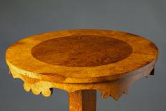 Continental Burl Elm and Oak Inlaid Center Table - 3712506