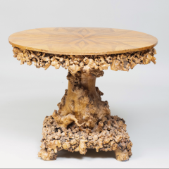 Continental Burl Rootwood Parquetry Center Table - 1920284