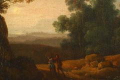 Continental Flemish Landscape with Two Figures - 4516711