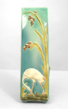 Continental German Blue Porcelain Heron Vase - 4656832