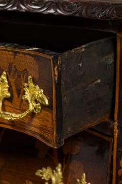 Continental German Louis XV style 18th Century Inlaid Bombe Shaped Commode - 4634303