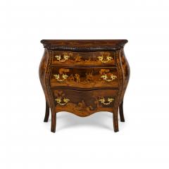 Continental German Louis XV style 18th Century Inlaid Bombe Shaped Commode - 4683275