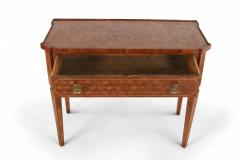 Continental German Mahogany Parquetry Veneer Console Table - 2799272