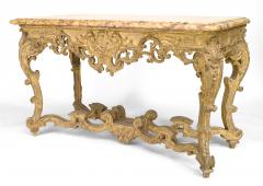 Continental Gilt Marble Top Console Table - 1428758