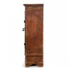 Continental Heavily Worn Carved One Door Cupboard Cabinet of Small Size - 4501302