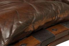 Continental Mid Century Style Tufted Leather Armchair - 4661526
