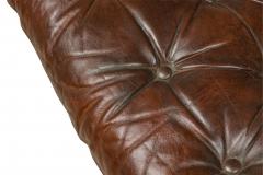 Continental Mid Century Style Tufted Leather Armchair - 4661527