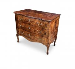 Continental Rococo Style Burl Walnut Arbal te form 3 drawer Commode - 4714869