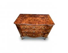 Continental Rococo Style Burl Walnut Arbal te form 3 drawer Commode - 4714871