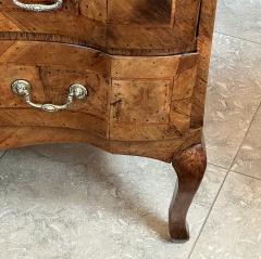 Continental Rococo Style Burl Walnut Arbal te form 3 drawer Commode - 4714876