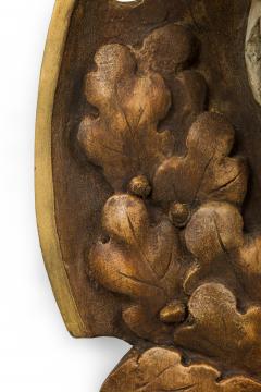 Continental Rustic Wall Plaque Featuring an Elk Skull with a Painted Insignia - 4658790