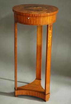 Continental satinwood marquetry work table - 4787744