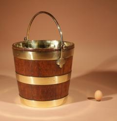 Coopered Oak And Brass Bucket Dutch 19th Century  - 3463283