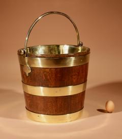 Coopered Oak And Brass Bucket Dutch 19th Century  - 3463284