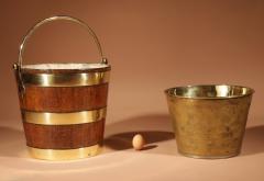 Coopered Oak And Brass Bucket Dutch 19th Century  - 3463285
