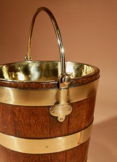 Coopered Oak And Brass Bucket Dutch 19th Century  - 3463286