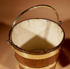 Coopered Oak And Brass Bucket Dutch 19th Century  - 3463287