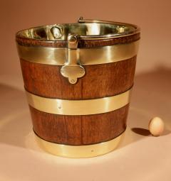 Coopered Oak And Brass Bucket Dutch 19th Century  - 3463289