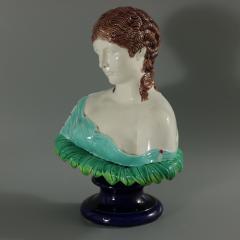 Copeland Majolica Bust of Clytie The Water Nymph - 2502723